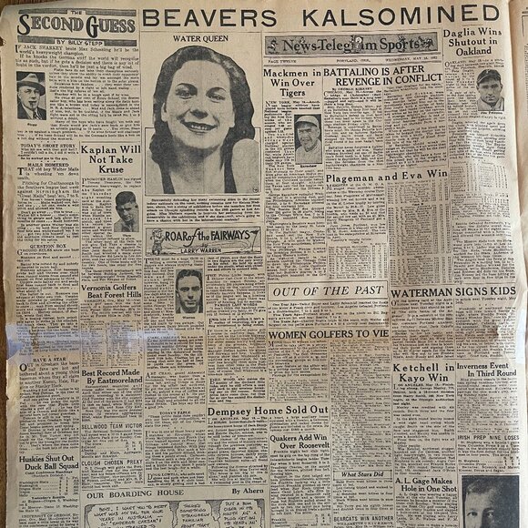 Vintage Newspaper 1932 Oregon's News-Telegram - Lindbergh Hoax - Picture 12 of 12